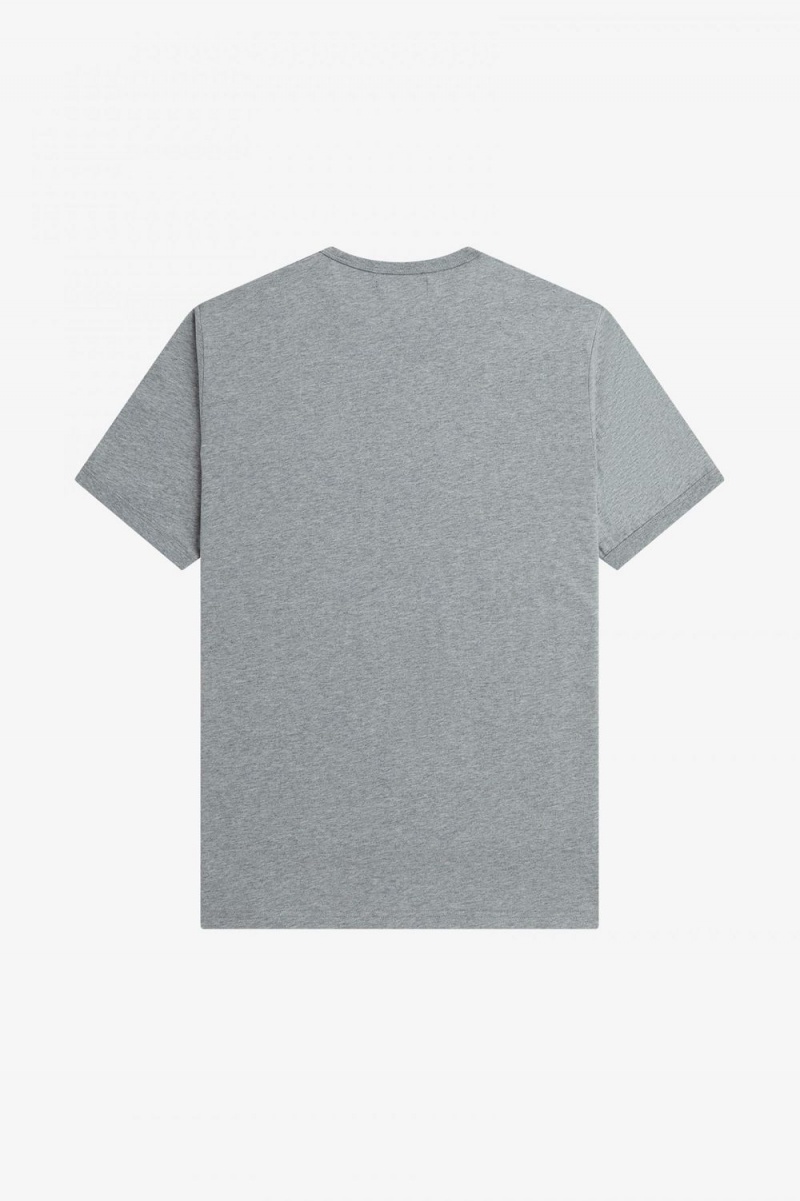 Fred Perry Ringer Men's T-Shirt Grey | IJNLC4859