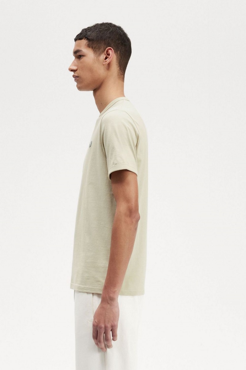 Fred Perry Ringer Men's T-Shirt Light Mint | WIOCS1530