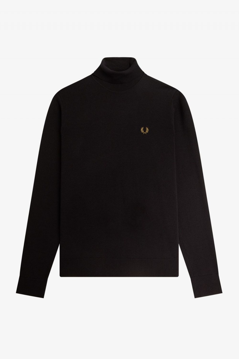 Fred Perry Roll Neck Men's Jumper Navy | PVTOC1962