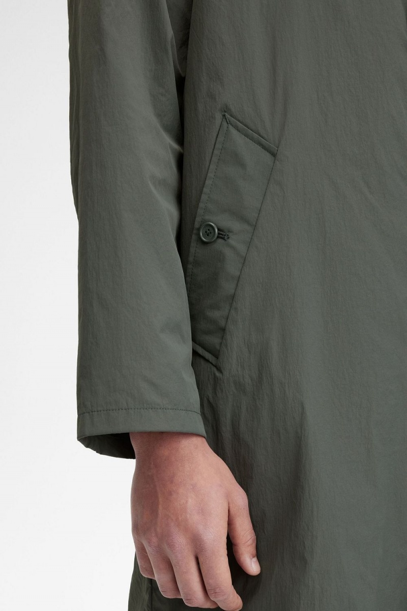 Fred Perry Shell Mac Men's Parka Field Green | HQORB8543