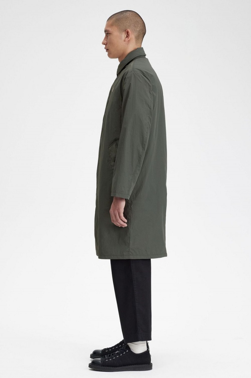 Fred Perry Shell Mac Men's Parka Field Green | HQORB8543