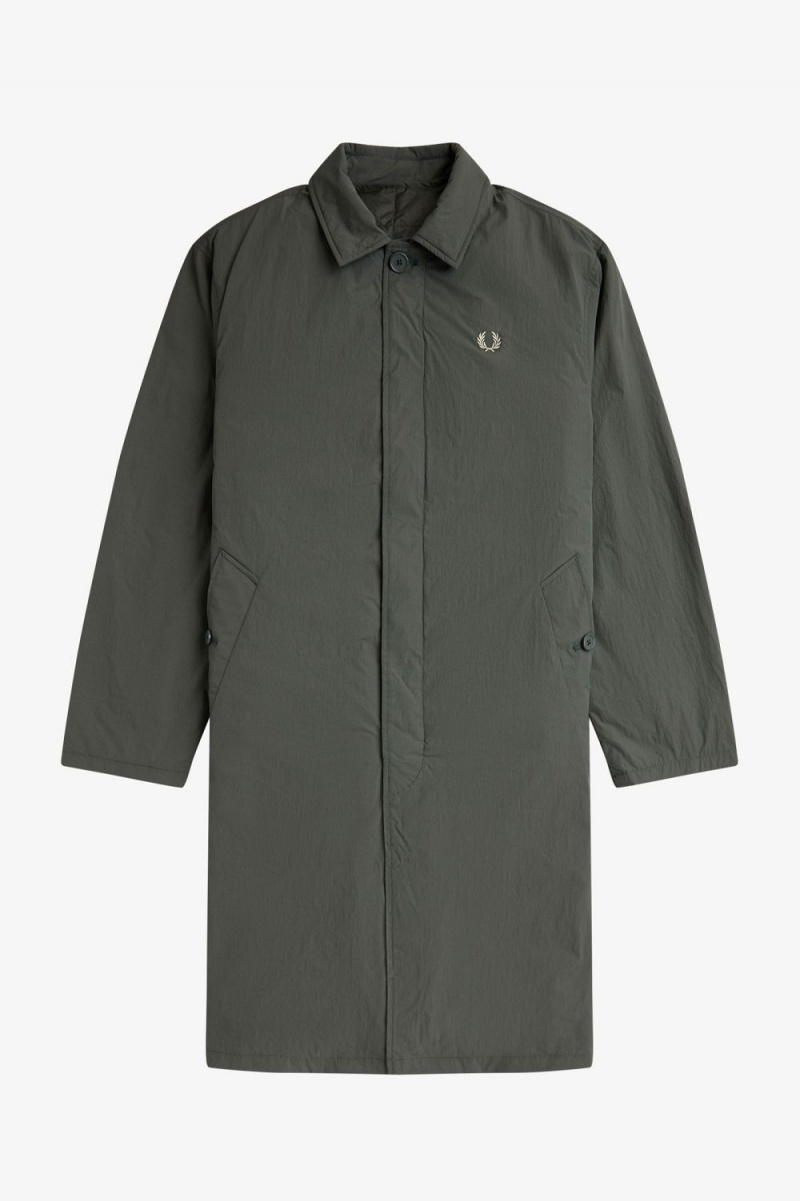 Fred Perry Shell Mac Men's Parka Field Green | HQORB8543