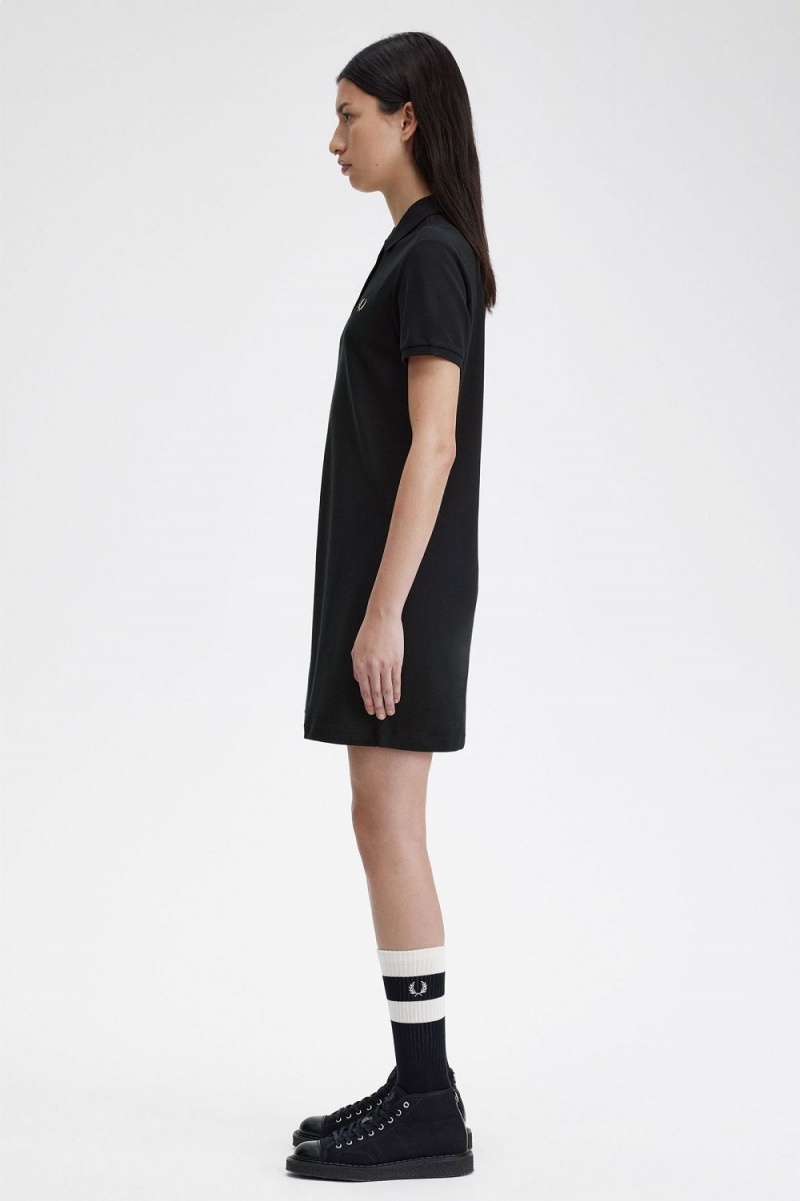 Fred Perry Shirt Women's Dress Black | JABKN5102