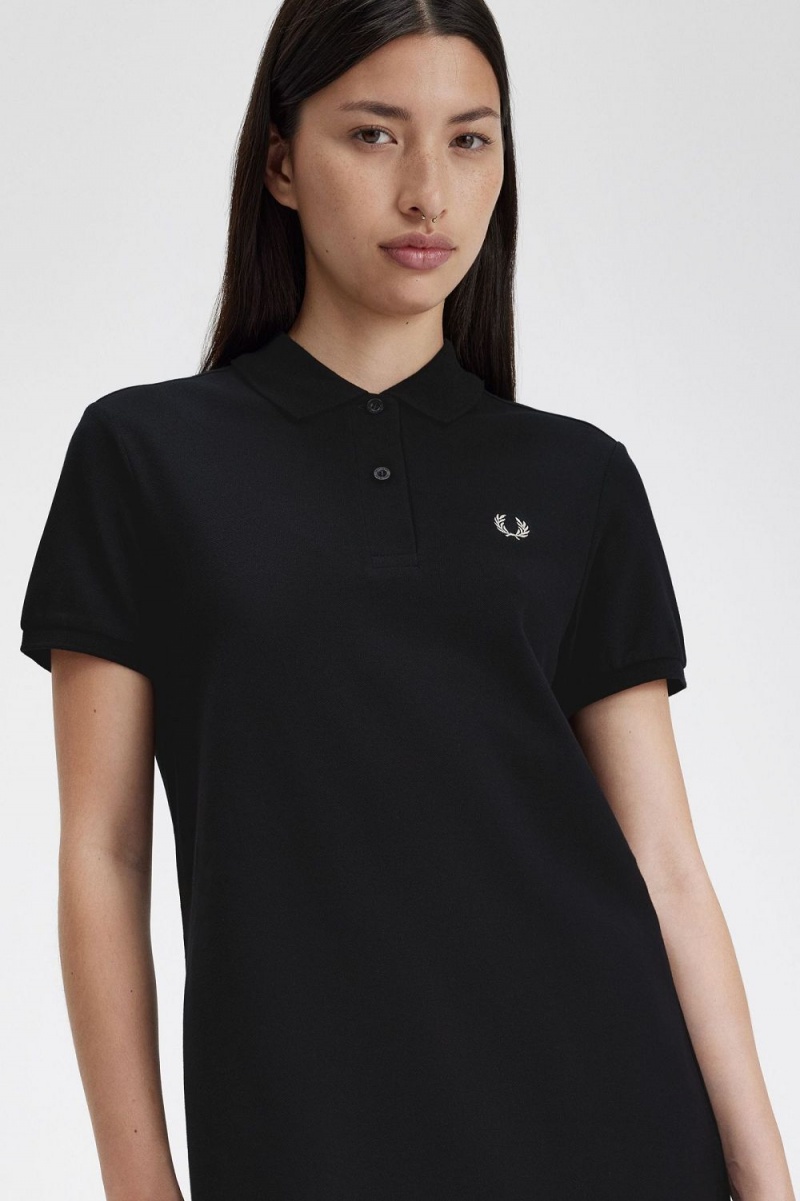 Fred Perry Shirt Women's Dress Black | JABKN5102