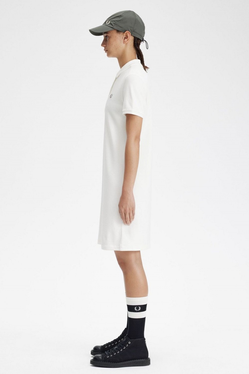 Fred Perry Shirt Women's Dress Snow White | IFLJE1604