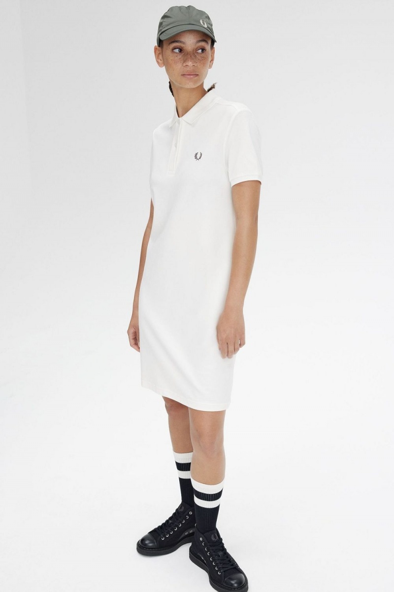 Fred Perry Shirt Women's Dress Snow White | IFLJE1604