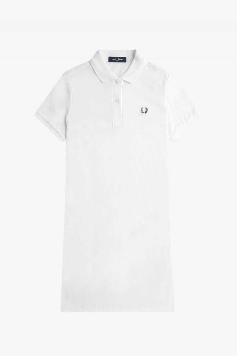 Fred Perry Shirt Women's Dress Snow White | IFLJE1604