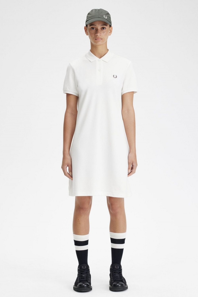 Fred Perry Shirt Women\'s Dress Snow White | IFLJE1604