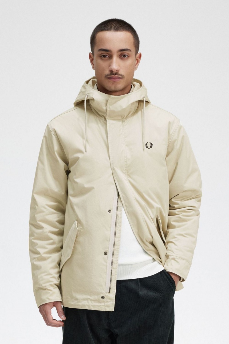 Fred Perry Short Padded Men's Parka Light Mint | EOGLD4709