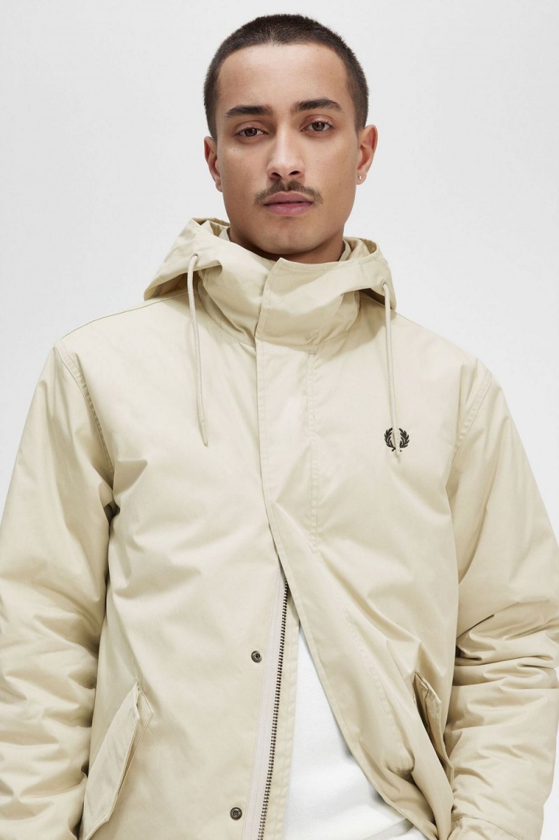 Fred Perry Short Padded Men's Parka Light Mint | EOGLD4709