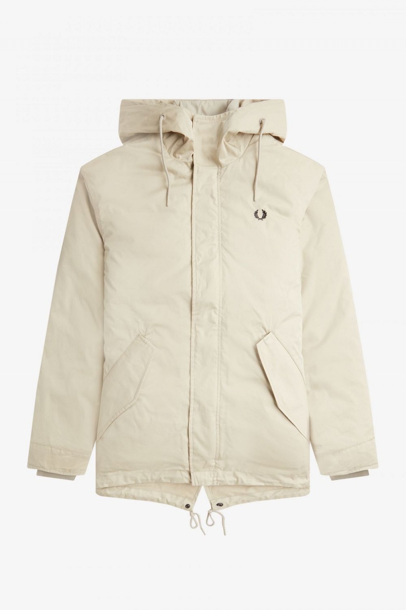 Fred Perry Short Padded Men's Parka Light Mint | EOGLD4709