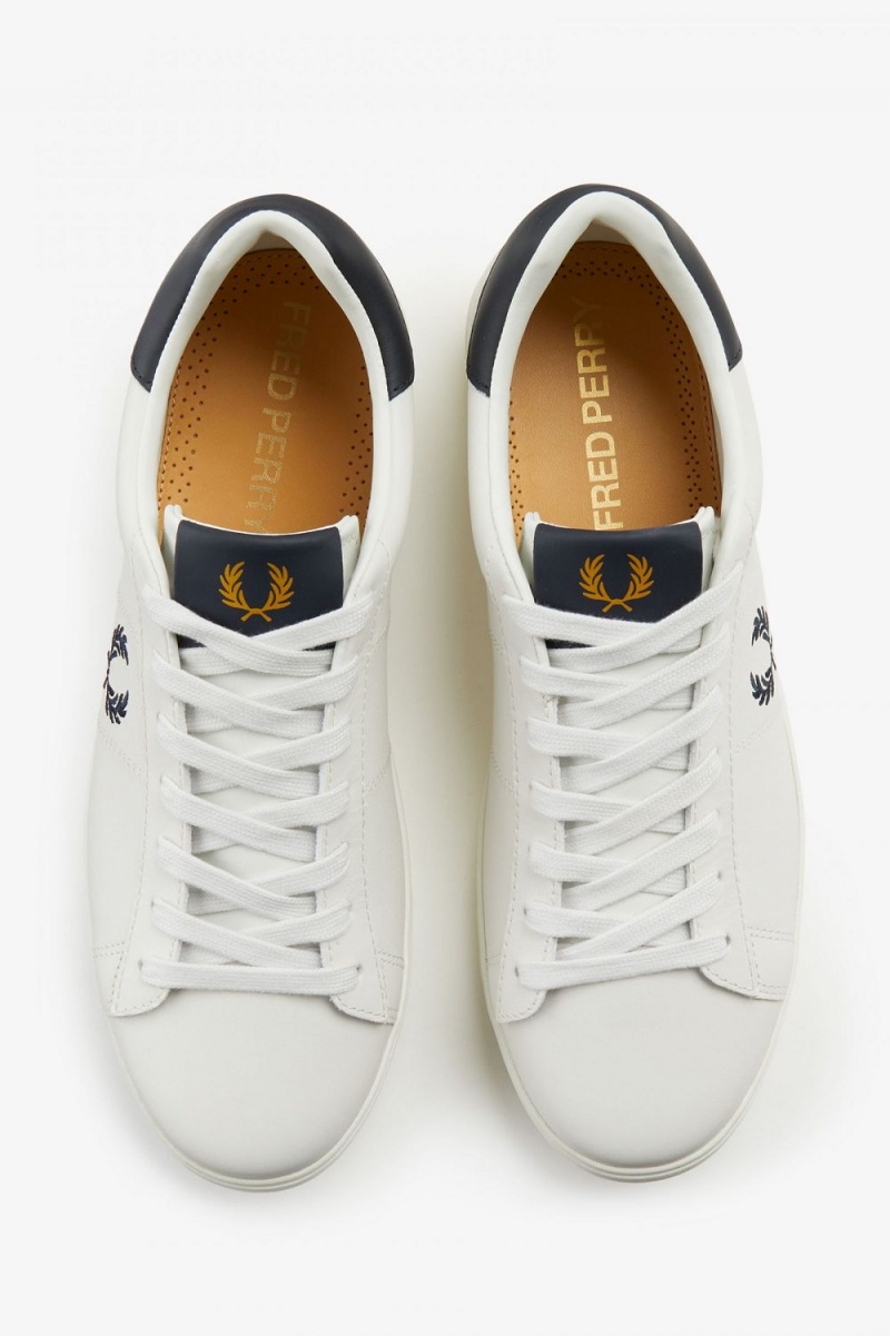 Fred Perry Spencer Men's Tennis Shoes Ivory | LWJMT9380