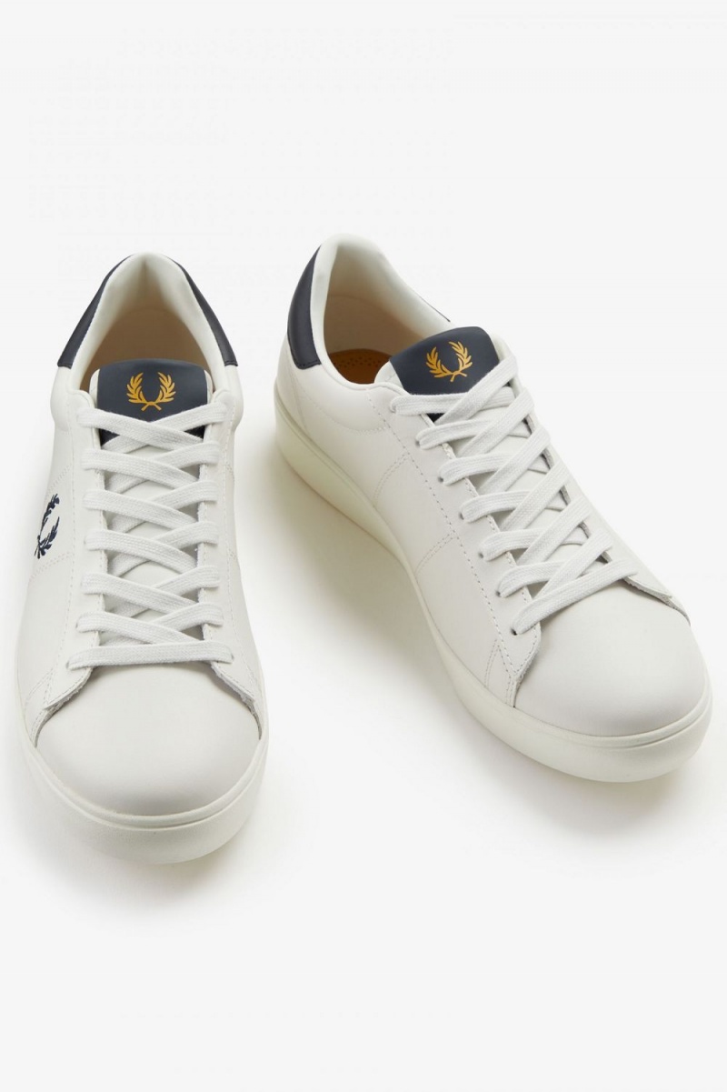 Fred Perry Spencer Men's Tennis Shoes Ivory | LWJMT9380