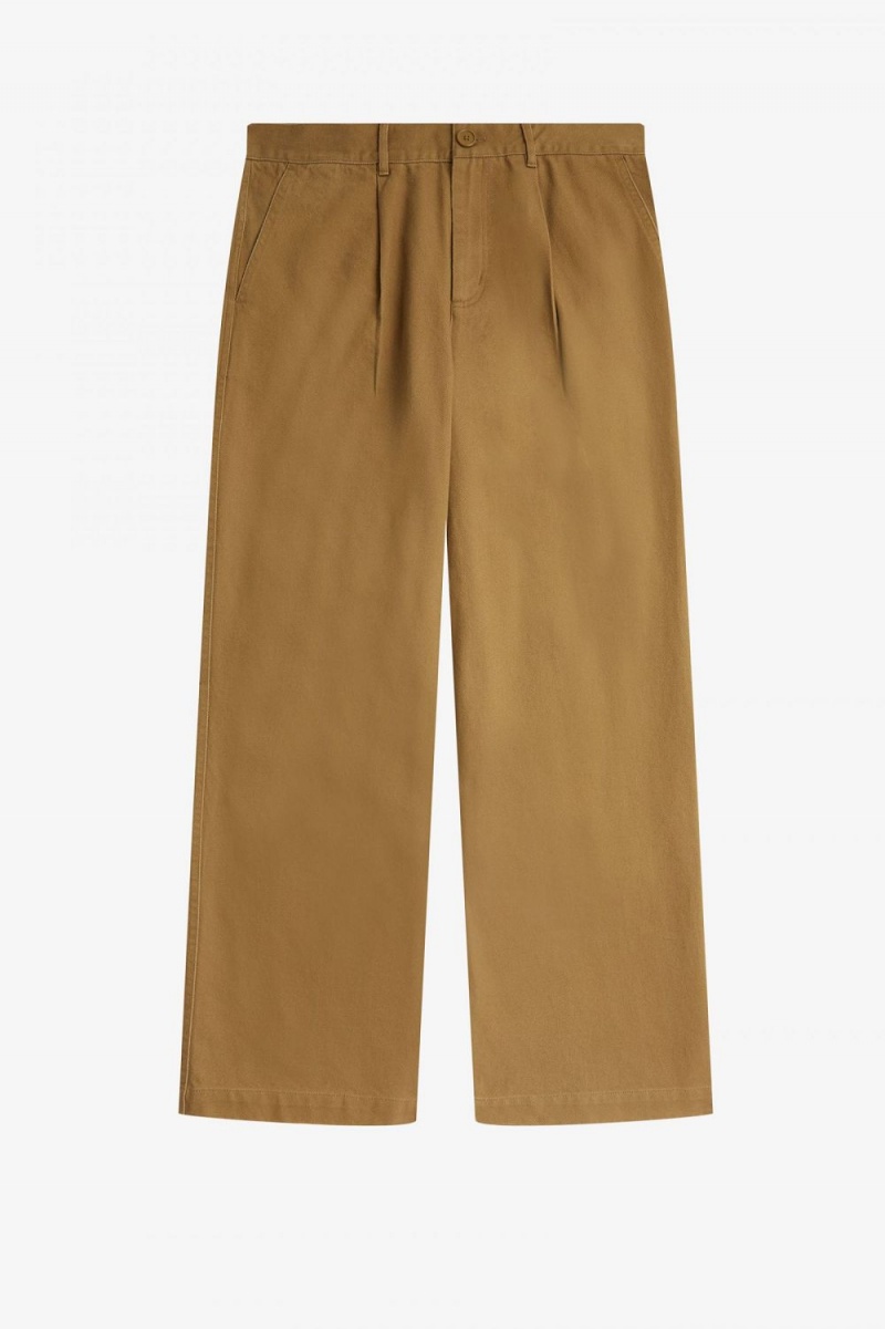 Fred Perry Straight Leg Men's Pants Brown | ROYJL1897