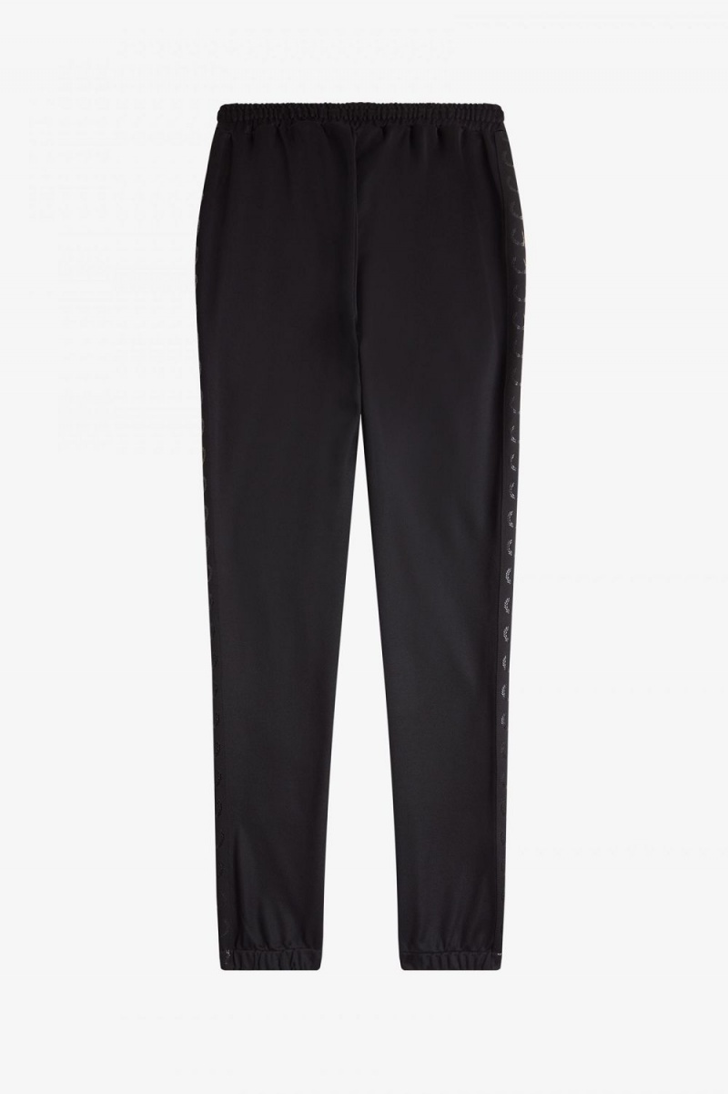 Fred Perry Taped Track Men's Pants Black | ENUWY2163