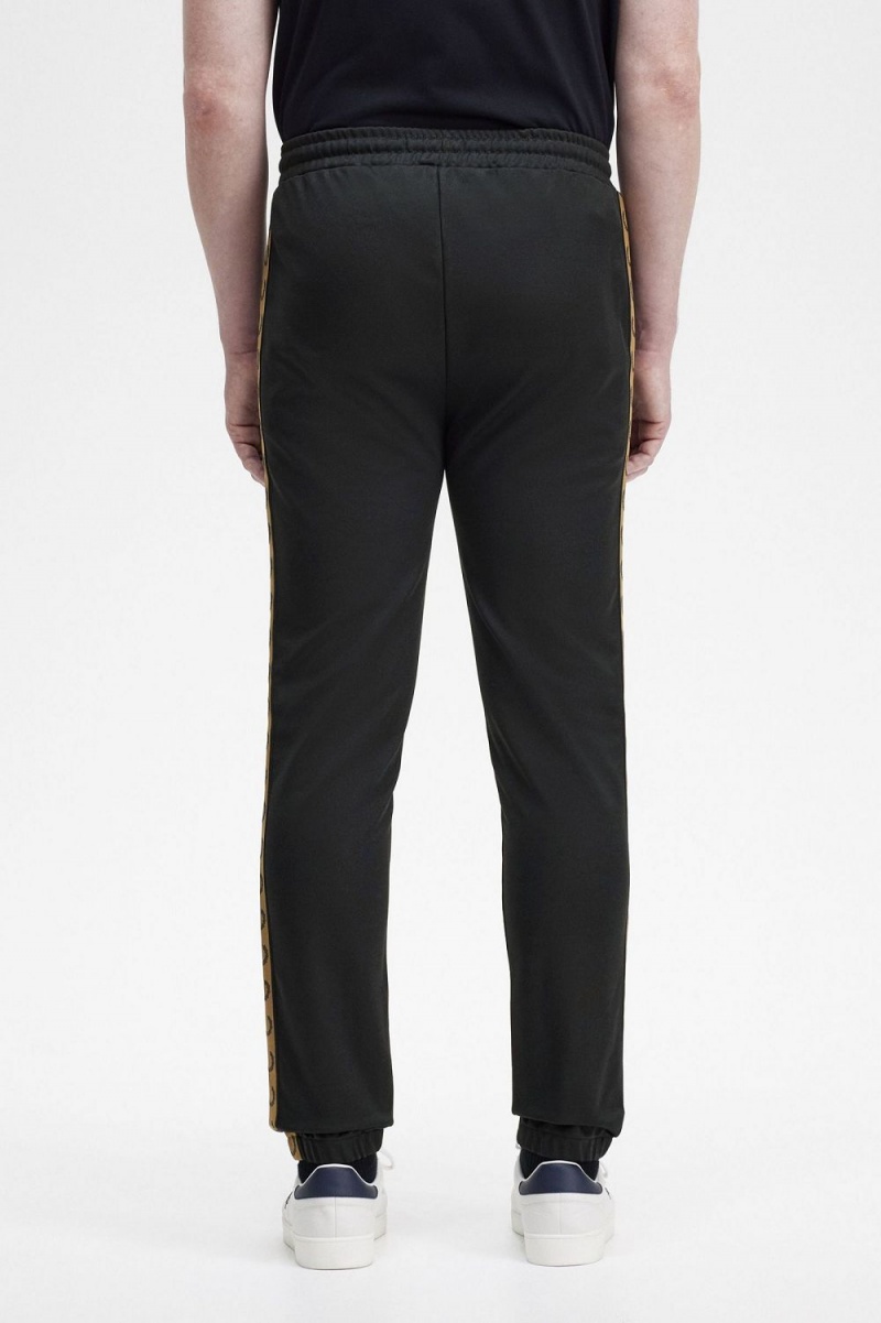 Fred Perry Taped Track Men's Pants Black Brown | OCHXE4701