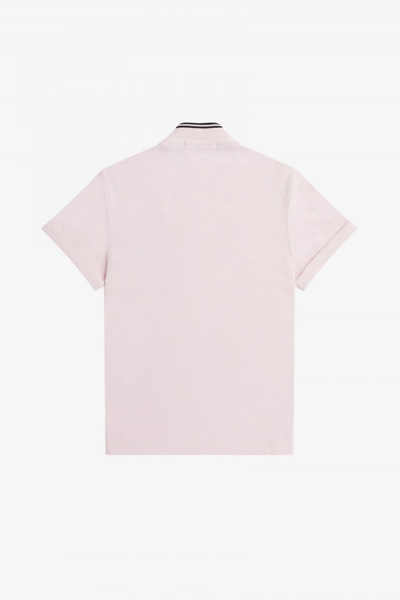 Fred Perry Tipped Piqué Women's Polo Shirt Milky Pink | SPOIU3902