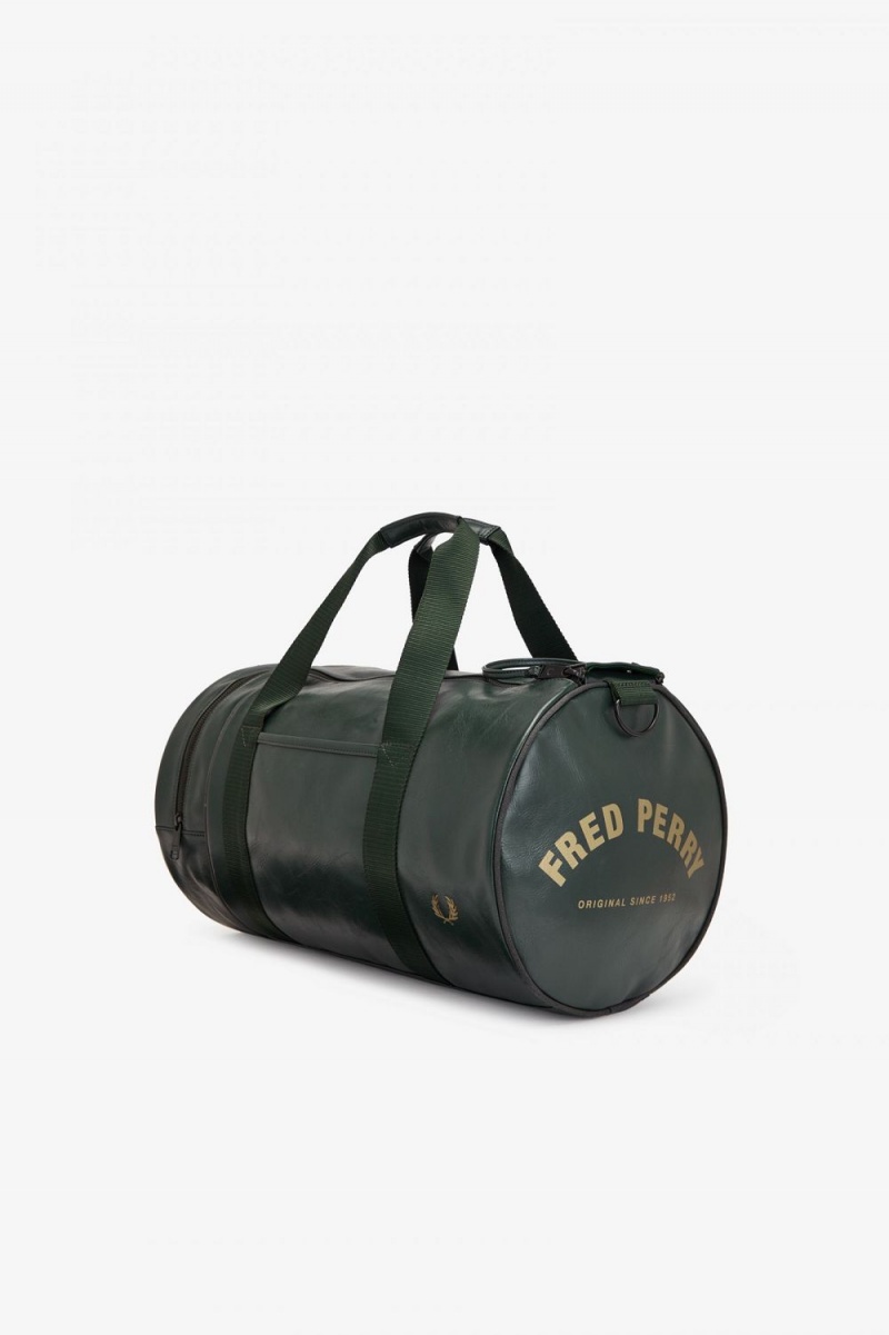 Fred Perry Tonal Barrel Men's Bags Dark Green | TKRPM3812