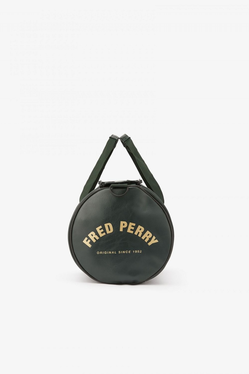 Fred Perry Tonal Barrel Men's Bags Dark Green | TKRPM3812