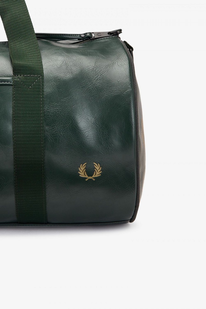 Fred Perry Tonal Barrel Men's Bags Dark Green | TKRPM3812