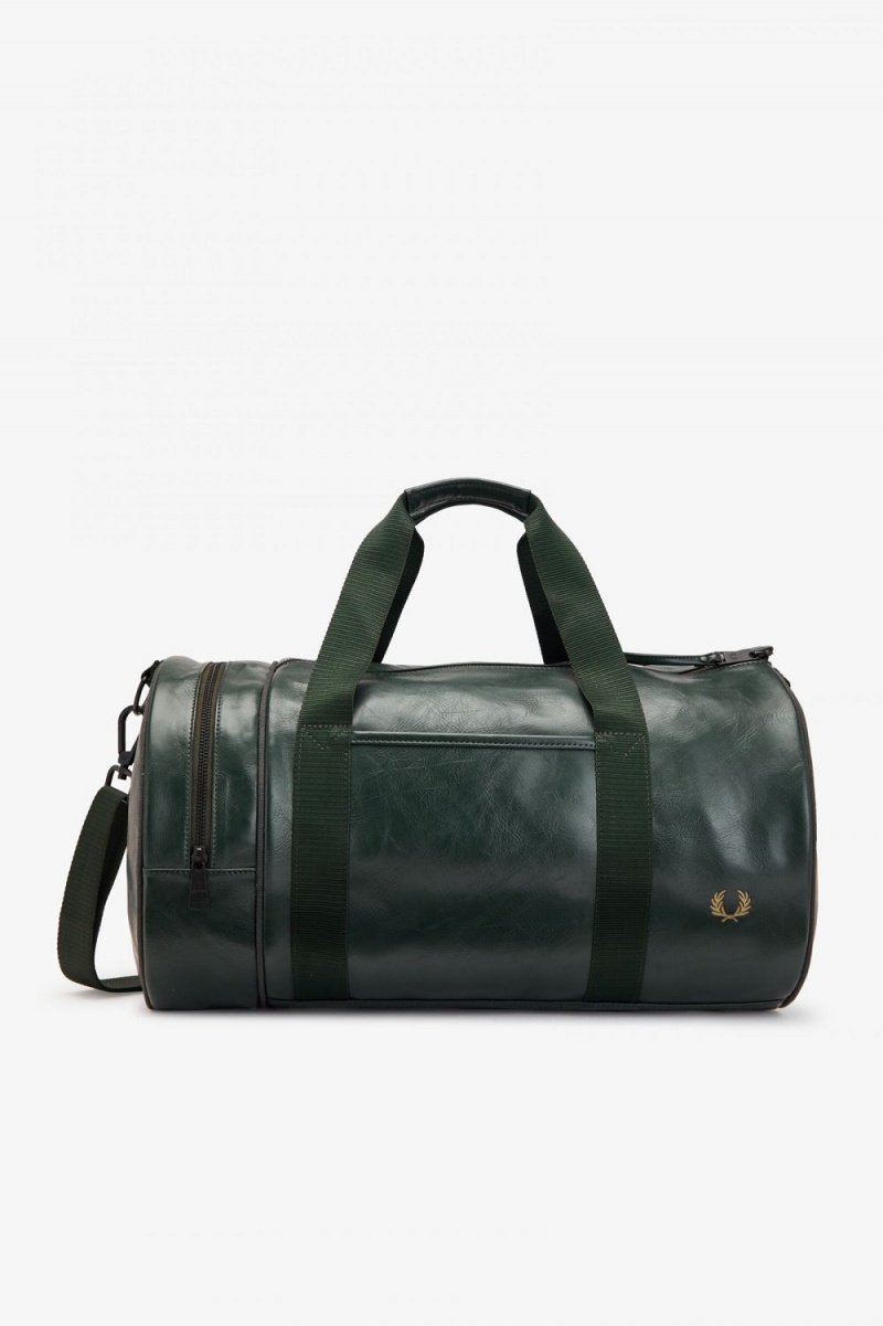 Fred Perry Tonal Barrel Men\'s Bags Dark Green | TKRPM3812