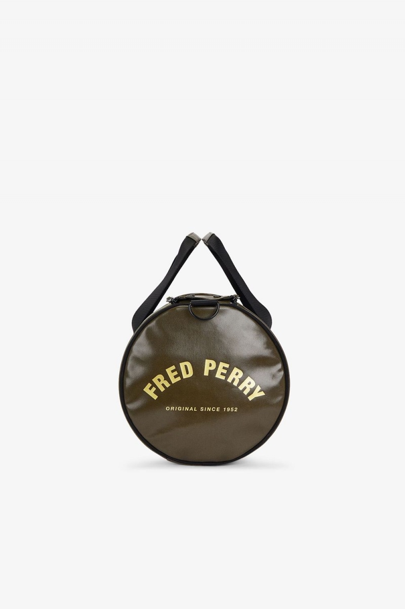 Fred Perry Tonal Barrel Men's Bags Uniform Green Gold | ICVSR5946