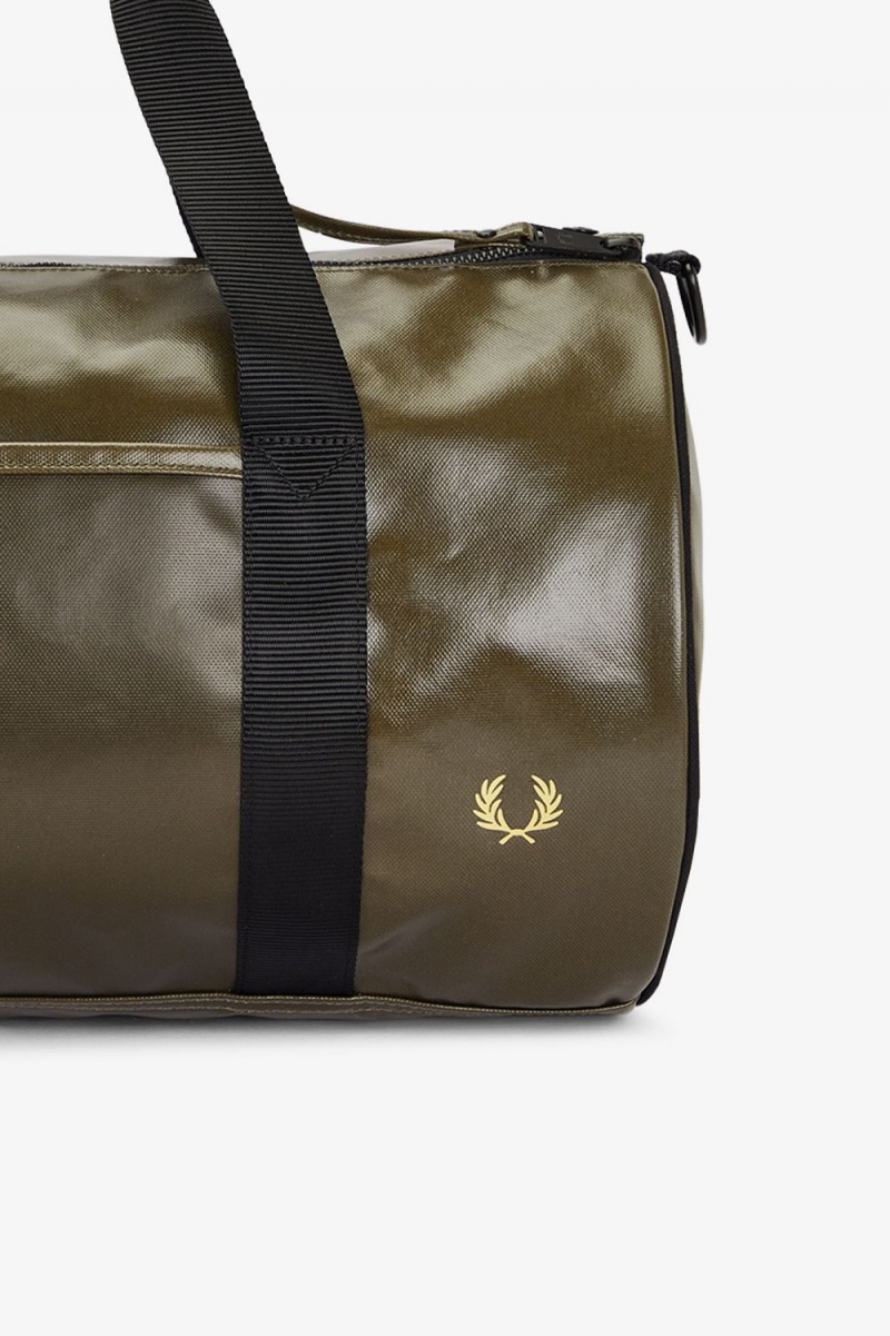 Fred Perry Tonal Barrel Men's Bags Uniform Green Gold | ICVSR5946