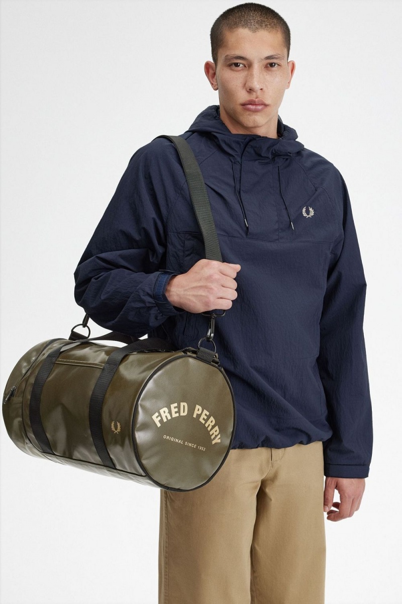 Fred Perry Tonal Barrel Men\'s Bags Uniform Green Gold | ICVSR5946