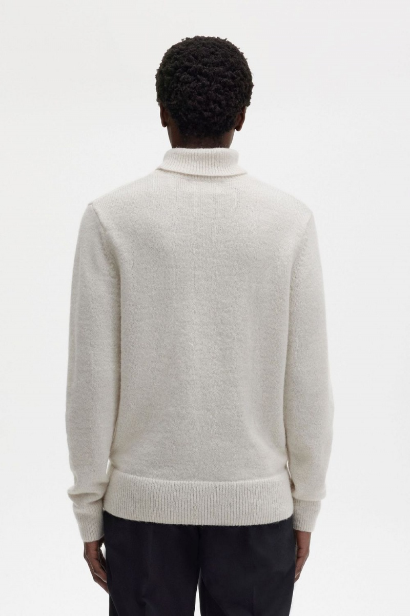 Fred Perry Turtleneck Men's Jumper Beige | TQGRI1704