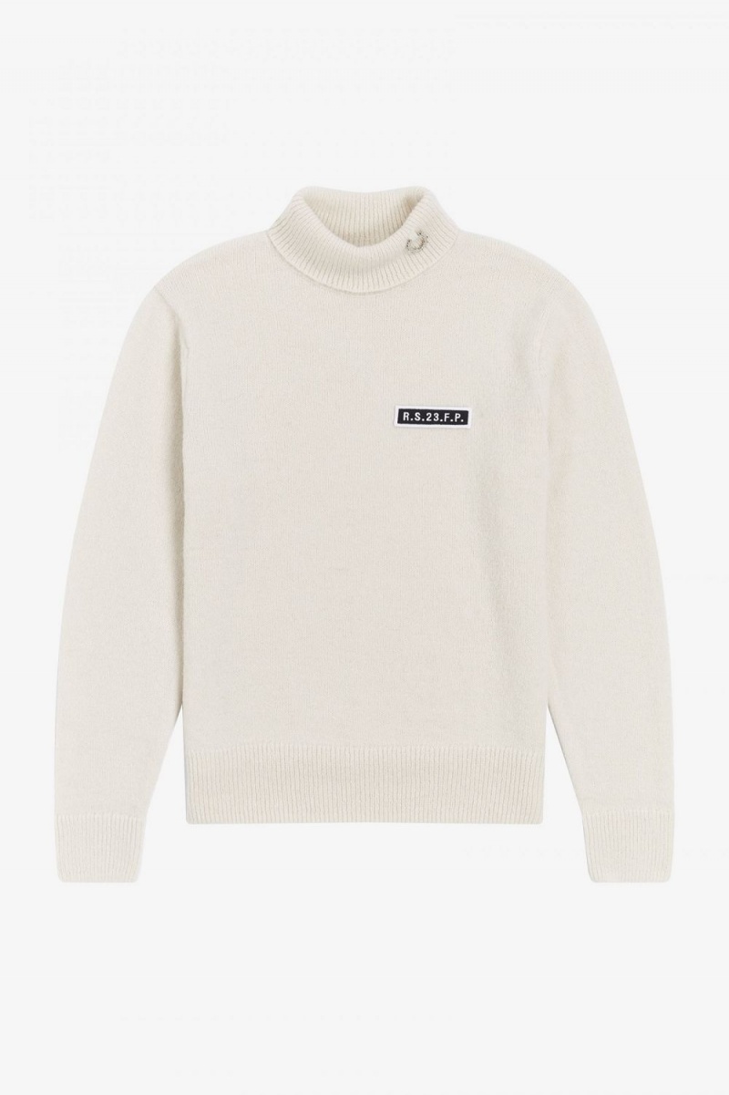 Fred Perry Turtleneck Men's Jumper Beige | TQGRI1704