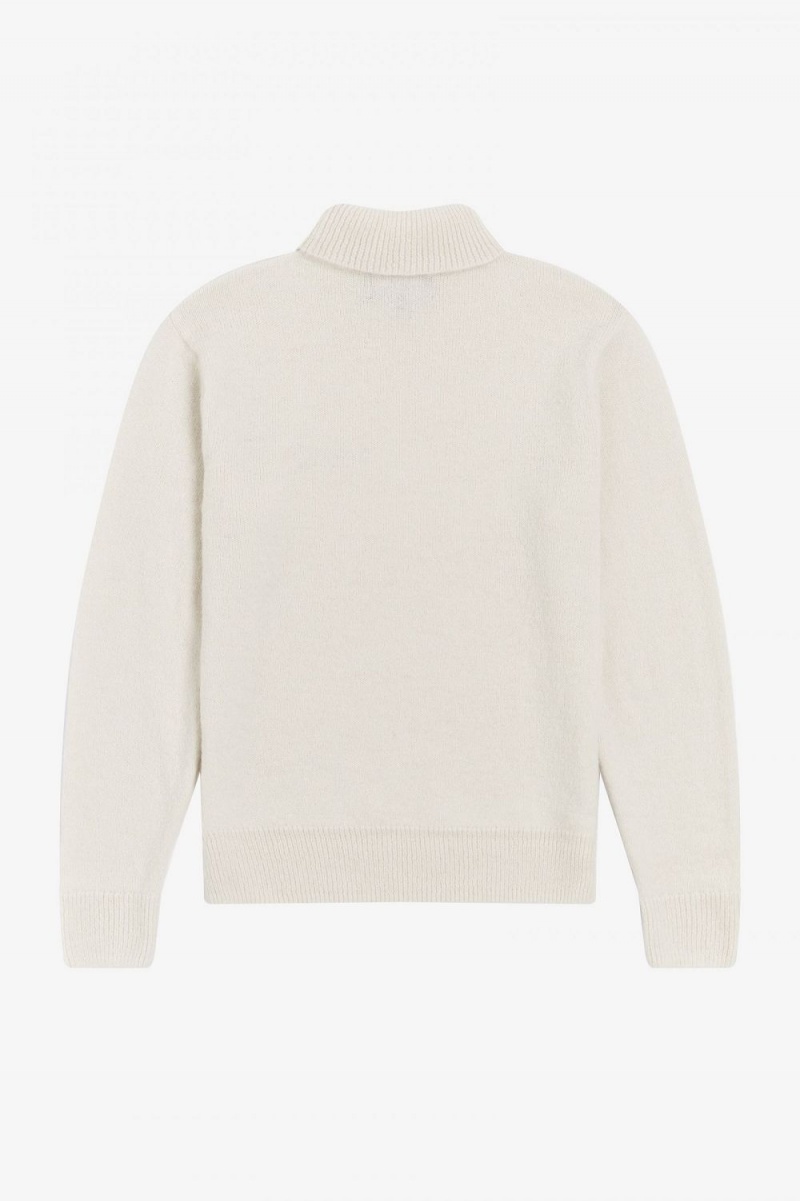 Fred Perry Turtleneck Men's Jumper Beige | TQGRI1704