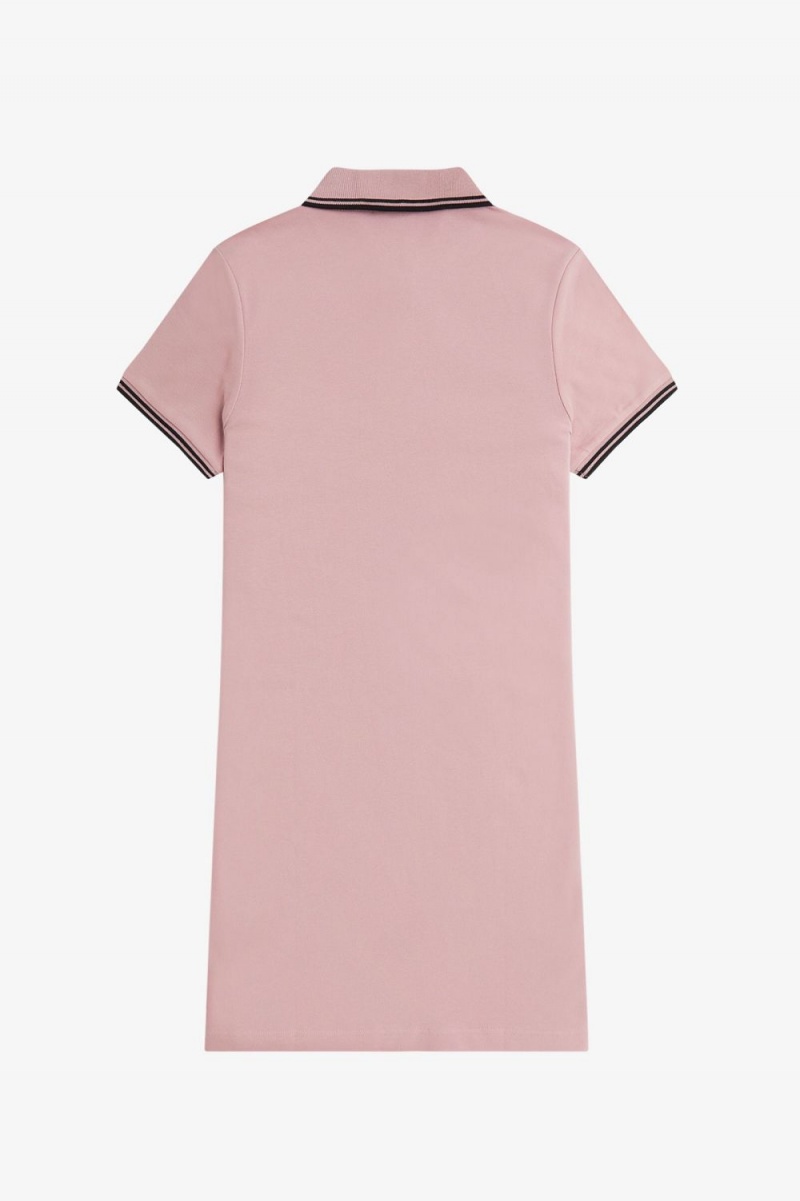 Fred Perry Twin Tipped Shirt Women's Dress Dusty Rose Pink | OMJGP3510