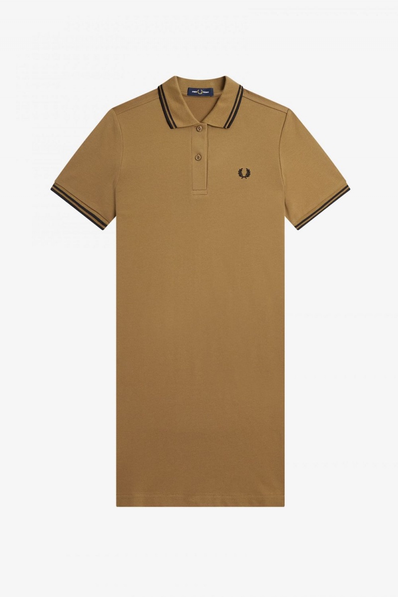 Fred Perry Twin Tipped Shirt Women's Dress Brown | APYRB7516