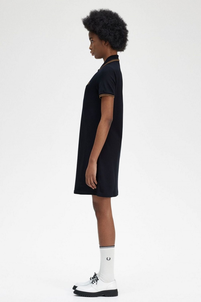 Fred Perry Twin Tipped Shirt Women's Dress Navy | OQIVC6724