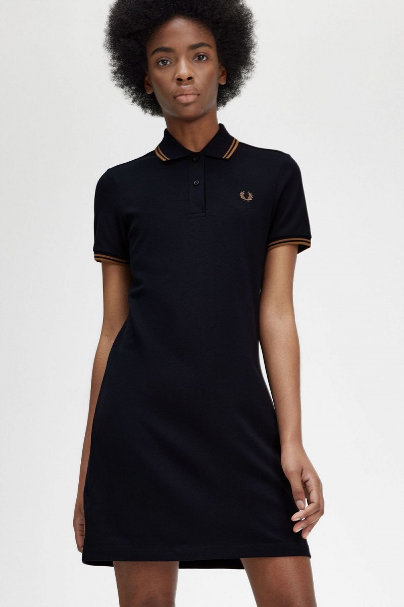 Fred Perry Twin Tipped Shirt Women's Dress Navy | OQIVC6724