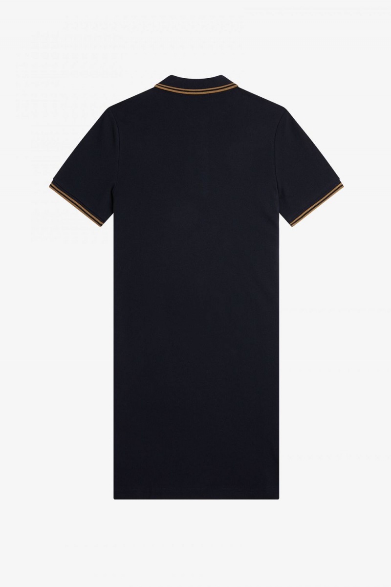 Fred Perry Twin Tipped Shirt Women's Dress Navy | OQIVC6724