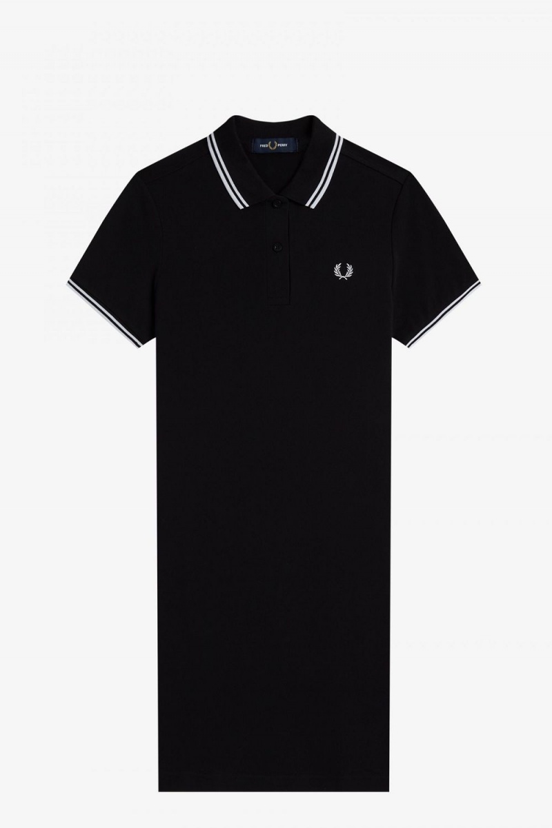 Fred Perry Twin Tipped Women's Dress Black | PLJGH9426