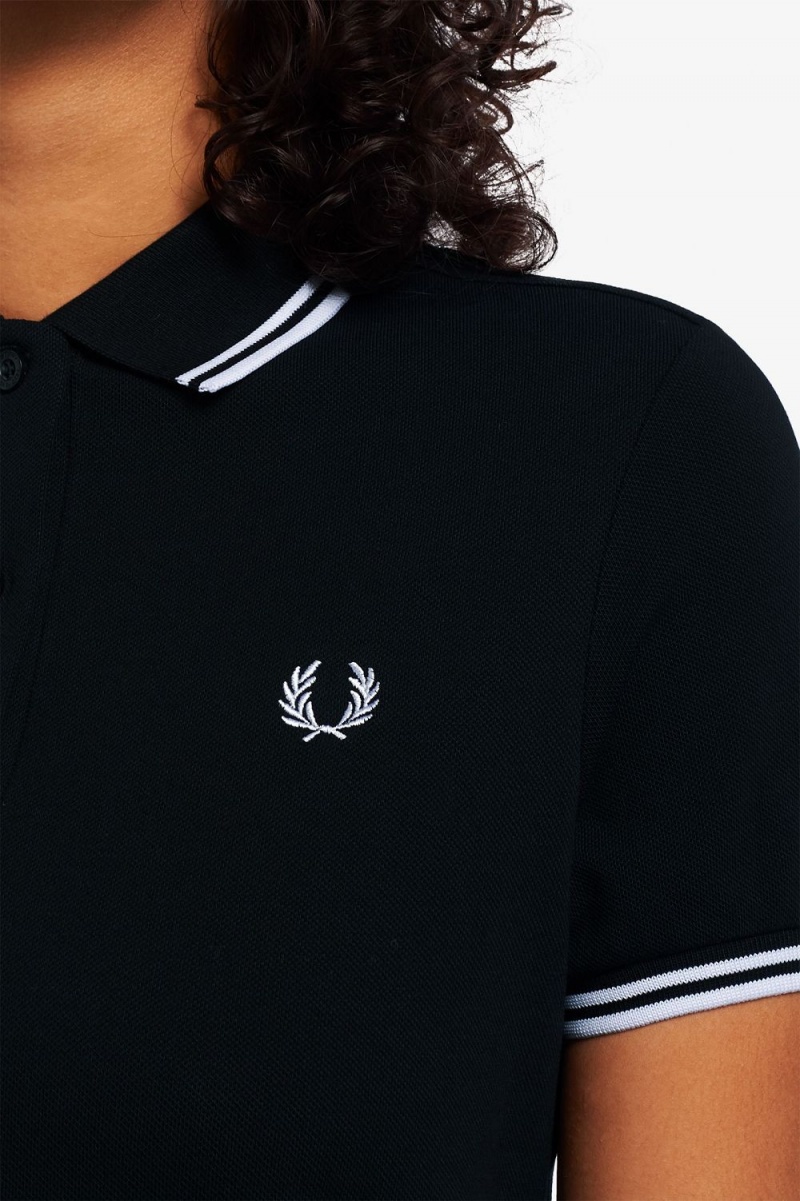 Fred Perry Twin Tipped Women's Dress Black | PLJGH9426