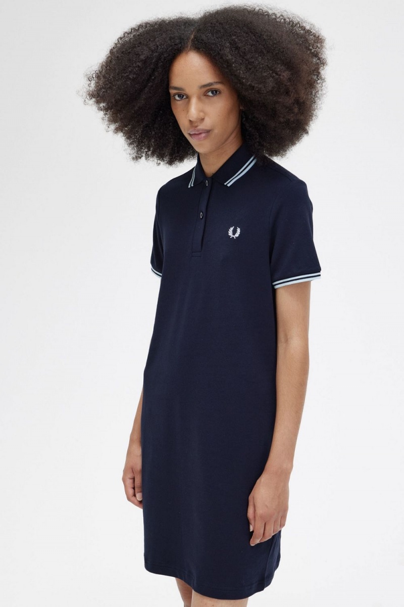 Fred Perry Twin Tipped Women's Dress Navy | OZYHX9460