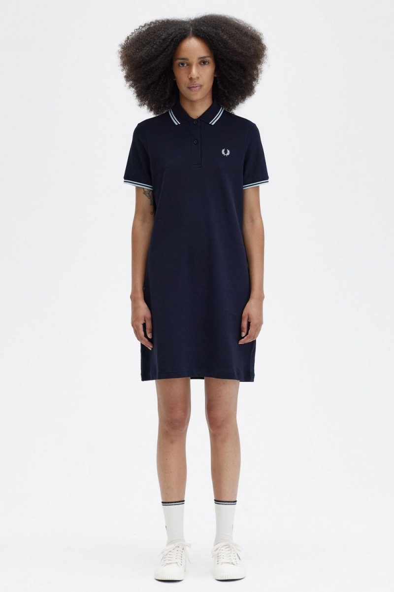 Fred Perry Twin Tipped Women\'s Dress Navy | OZYHX9460