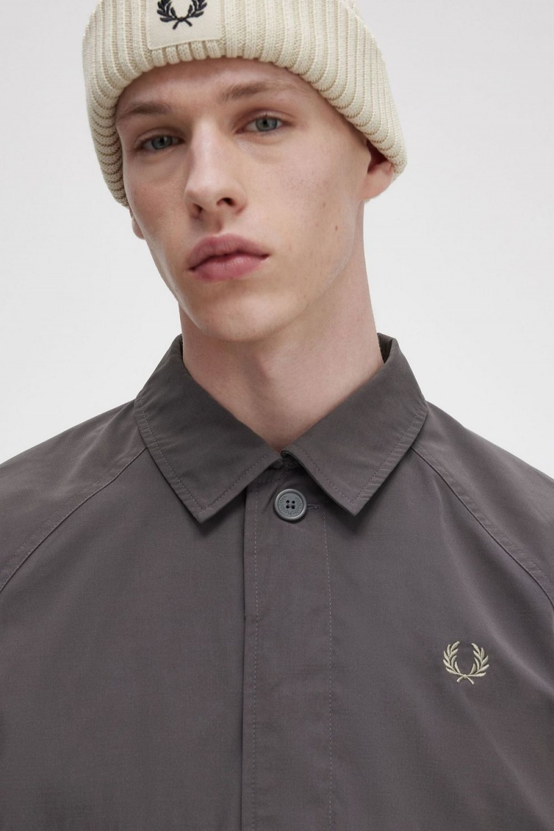 Fred Perry Utility Men's Shirt Gunmetal | OBTHZ0293