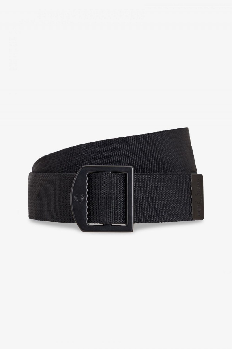 Fred Perry Webbing Men's Belts Black | WKHCR0698