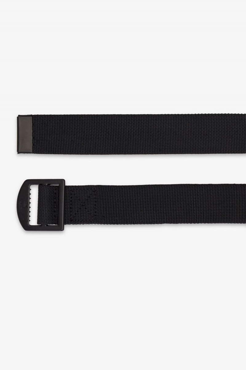 Fred Perry Webbing Men's Belts Black | WKHCR0698