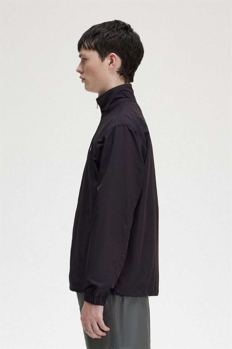 Fred Perry Woven Track Men's Jackets Black | EPGOK1350