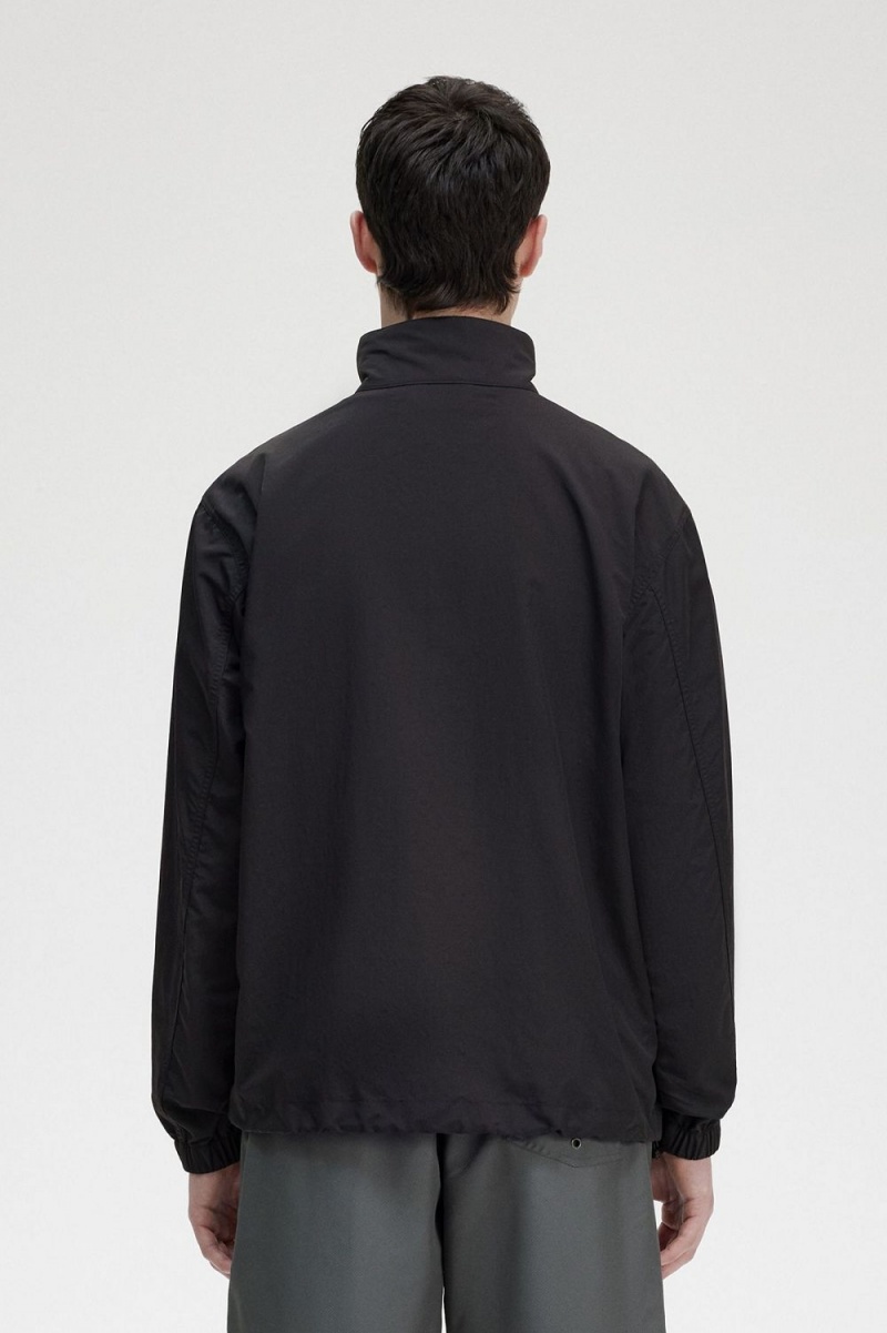 Fred Perry Woven Track Men's Jackets Black | EPGOK1350