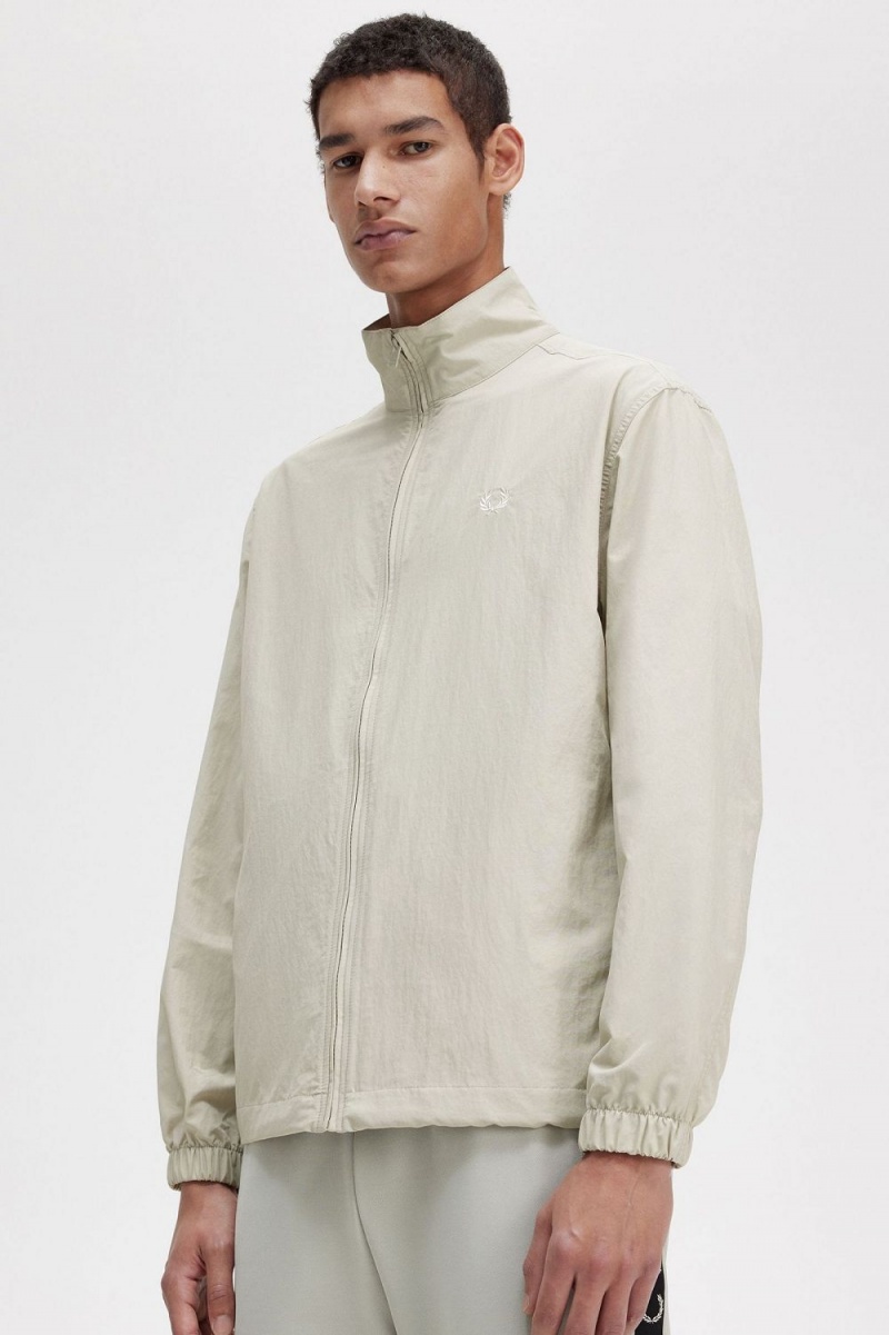 Fred Perry Woven Track Men's Jackets Light Mint | LQTRZ0948