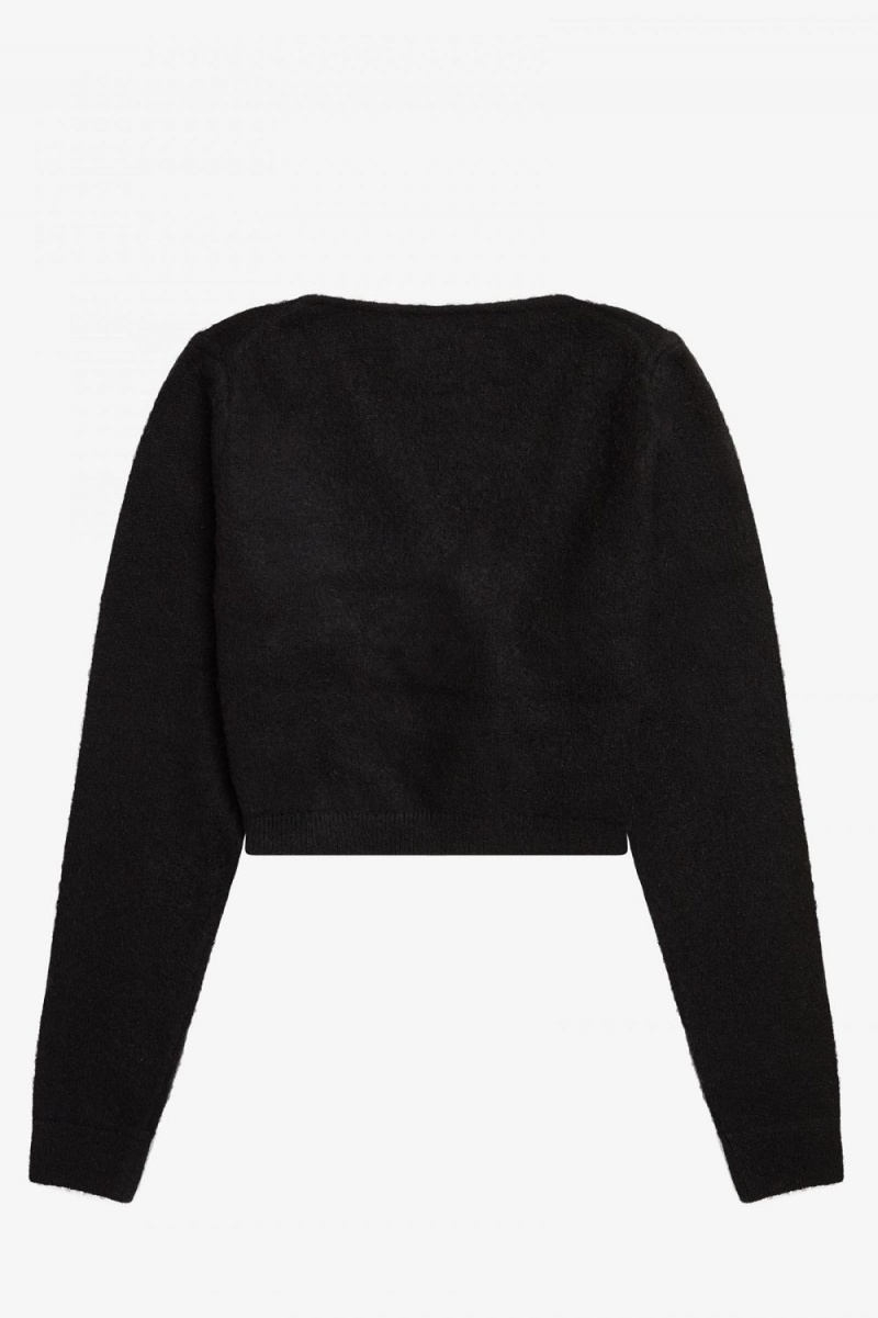 Fred Perry Wrap Women's Cardigan Black | IQYMZ9261