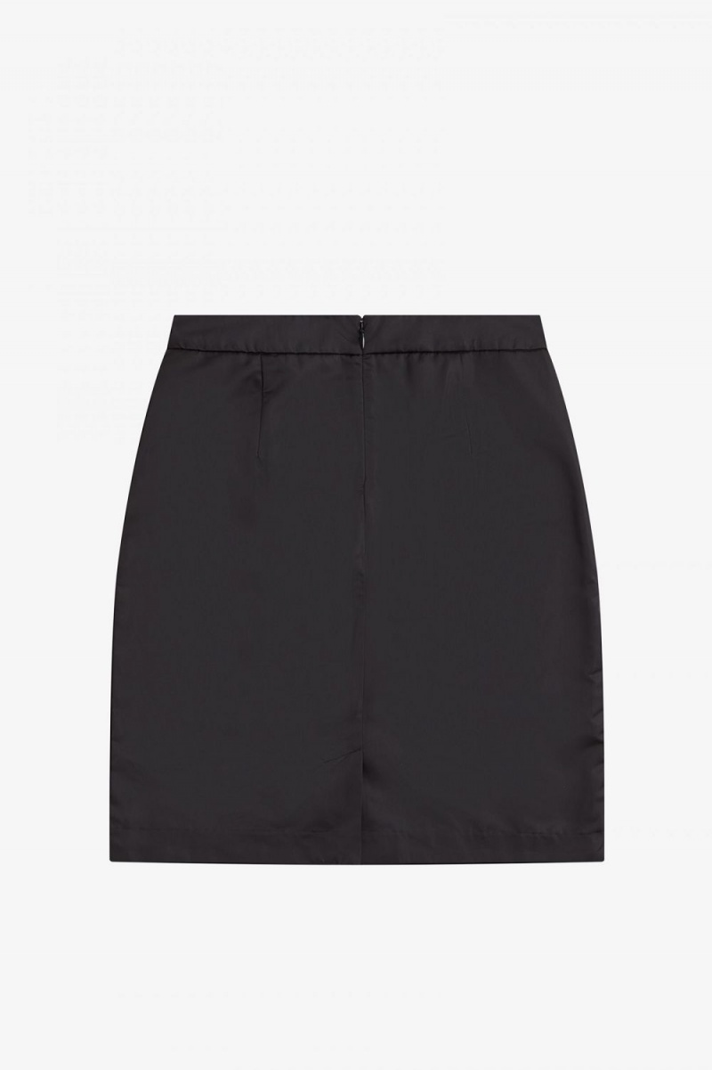 Fred Perry Zip Detail Women's Skirts Black | NWVRE1509